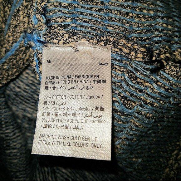 Style & Co Womens Sweater Pullover Size Medium Blue Side Split - Picture 6 of 7